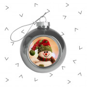 Шар ёлочный стеклянный (серебро)