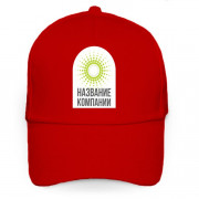 Печать на красной бейсболке 7х10 см