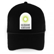 Печать на черной бейсболке 7х10 см